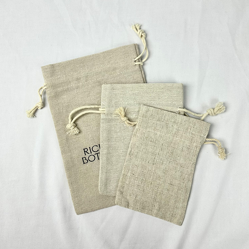 New Design Promotion 100% Jute Material Drawstring Pouch Eco-Friendly Jute Dust Pouch Multiple Sizes Natural Linen Jute Bag