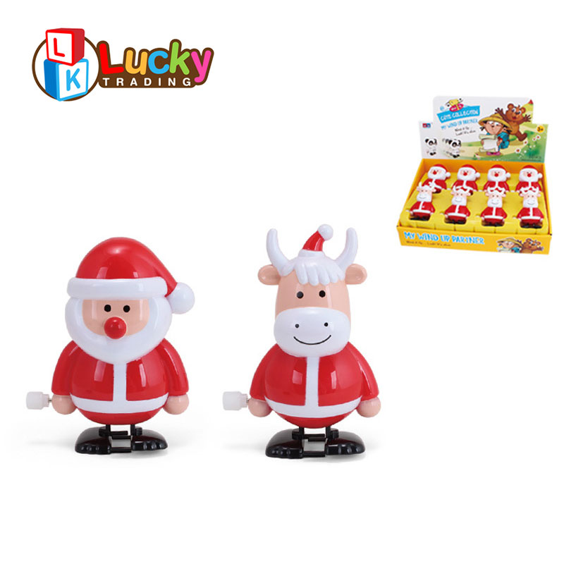 christmas items walking santa claus wind-up toys with high quality