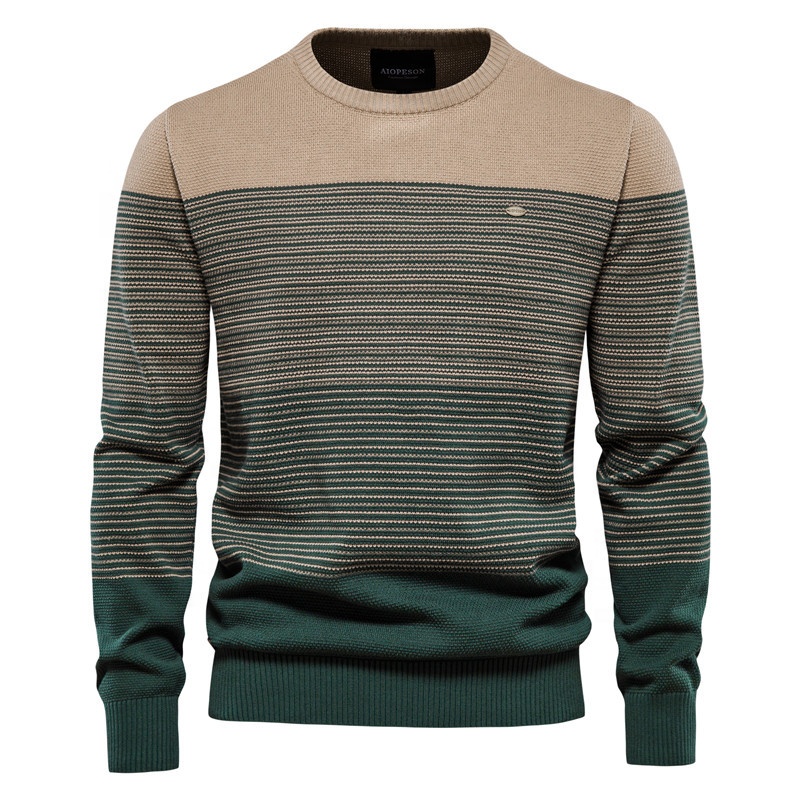 foreign trade sale black patchwork men shrug sweaters crewneck pullover knitted sweater for man