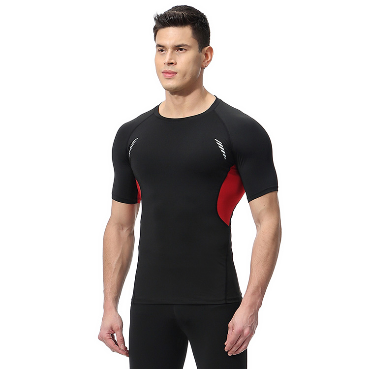 Cozy fitness t-shirt short sleeve sport shirt breathable and fast drying fitness men's t-shirt