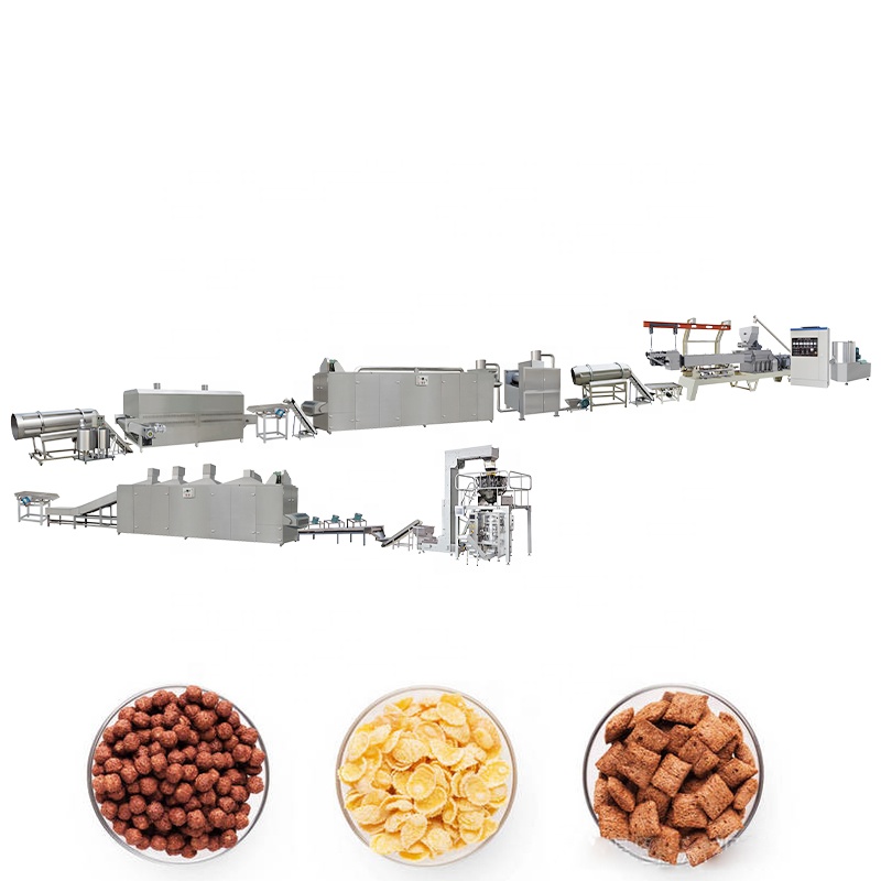 Stainless steel breakfast cereals corn flake making machine/corn flakes making machine price