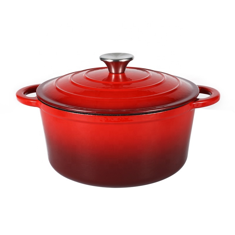 cast iron kitchen cooking casserole with enamel coating