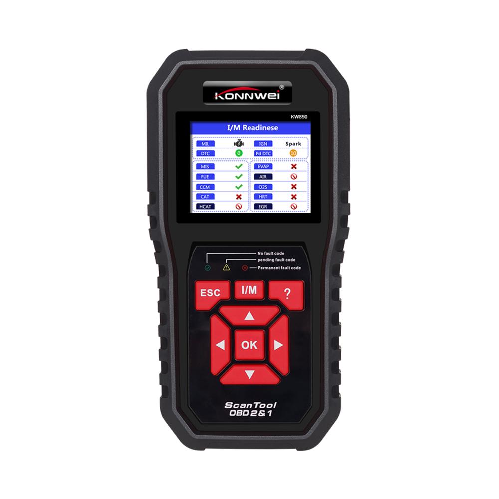 Автомобильный диагностический сканер KONNWEI KW850, OBD2 сканер с 2 режимами, поддержка нескольких языков, онлайн-обновление, бесплатное устройство для считывания кодов