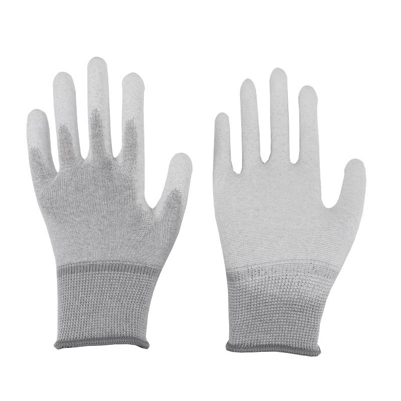 13G Work Polyester esd Carbon Fiber For Construction Pu Gloves