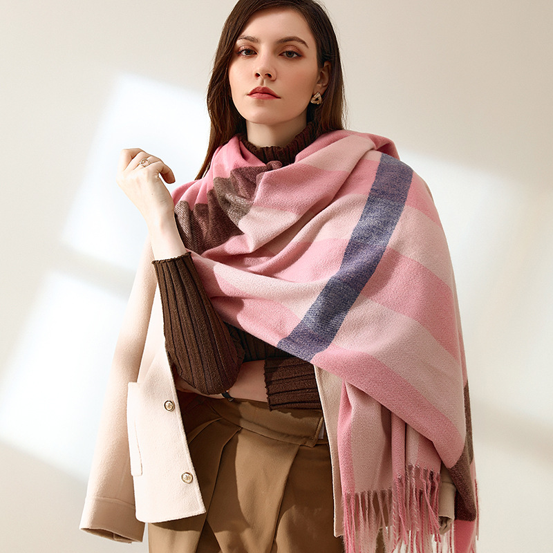 wholesale winter scarf cashmere women Wool Spinning shawl hijab tassel pashmina