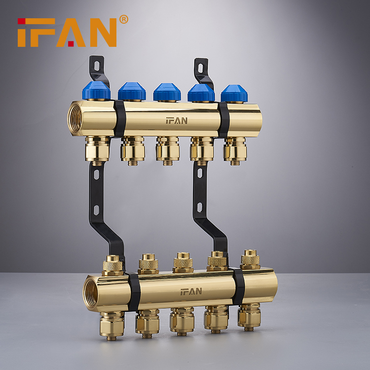 IFAN Golden Cw617n Brass 2way-12way подогрев пола, латунный коллектор, латунный водяной коллектор
