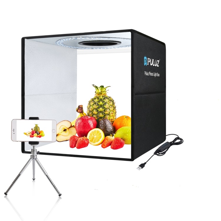 Оптовая продажа PULUZ кольцевой Свет USB 40 см коробка для фотостудии с 6 x двухсторонними цветными фонами аксессуары для фотостудии