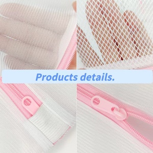 Customized Wholesale Eco-friendly Big Recycle RPET Small Mesh Delicate Net Wash Bag Lingerie Hanging Large Laundry Bag