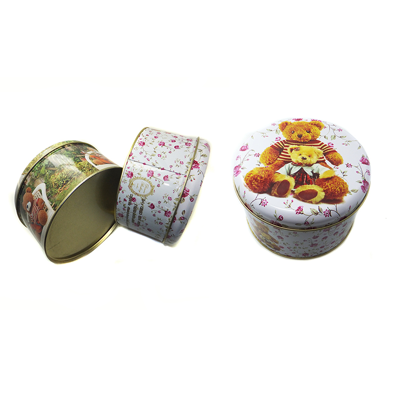 Good Quality Round Metal Customized Design Tin Box Decorative Tin Box With Candy