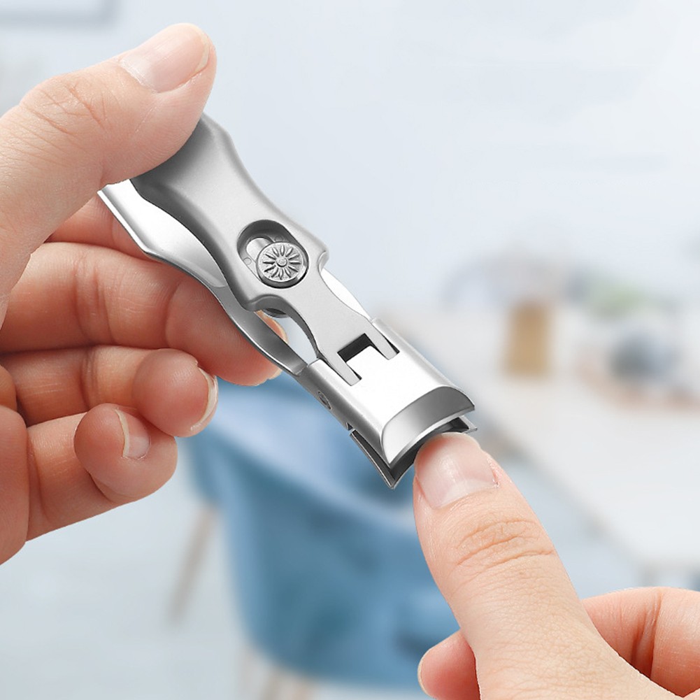 Dropshipping Portable Ultra Sharp Nail Clippers Steel Wide Jaw Opening Anti Splash Fingernail Nail Cutter Manicure Tools Nail
