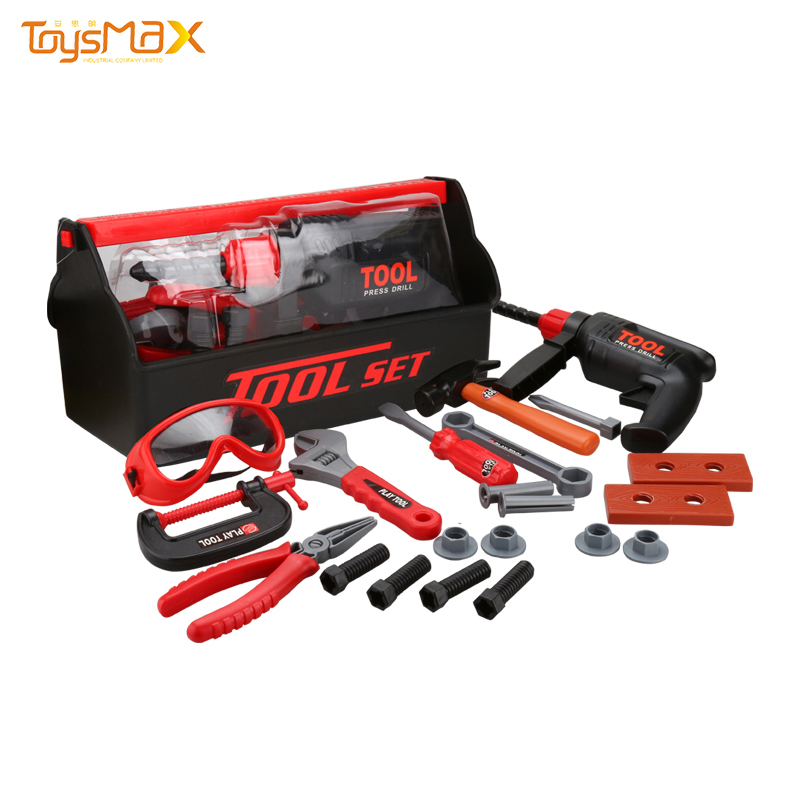 Children Safely Plastic Toy Tool Set Electric Drill Toy For Pretend Game