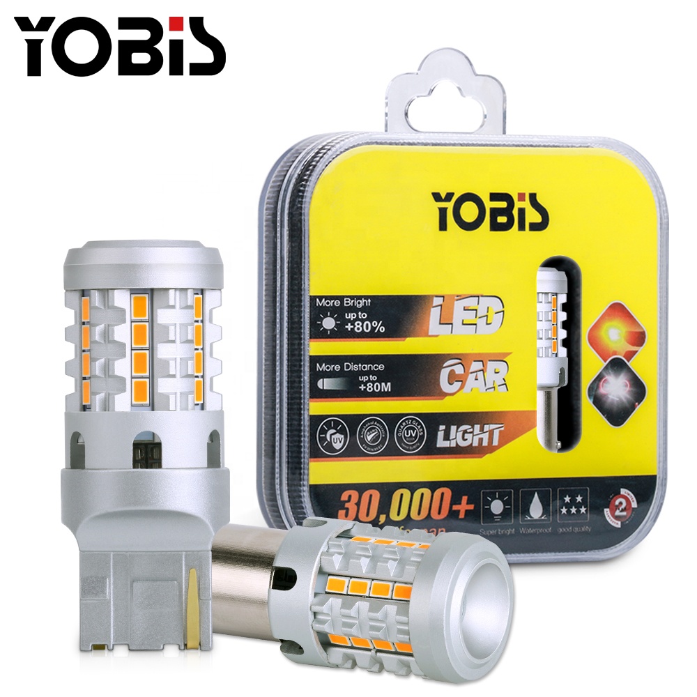 СВЕТОДИОДНЫЕ ПОВОРОТНЫЕ ЛАМПЫ YOBIS CANBUS 3020 26SMD, чипы белого и желтого цвета, сигнальная лампа 1156