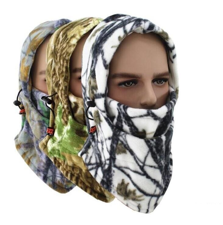 Windproof Outdoor winter Warm fleece Full Face Cover camouflage Balaclava Ski Mask For Cycling Motorcycle Skiing Snowboarding