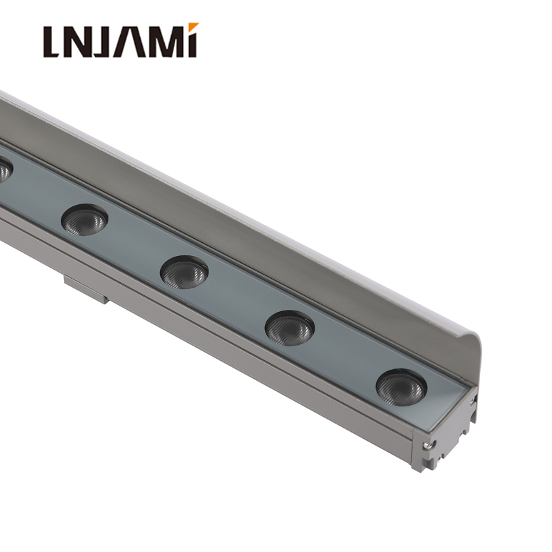 Ландшафтная линейная настенная шайба RGB DMX, уличный светодиодный светильник, настенная шайба с антибликовым экраном, 24 В