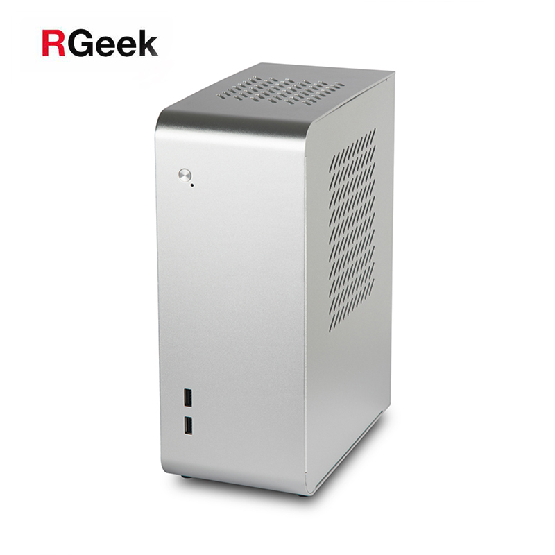 Rgeek Новое поступление 2019 DIY Алюминий Мини ПК ITX Micro ATX тонкий корпус башня корпус компьютера кронштейн голой рамки Поддержка Графика карты