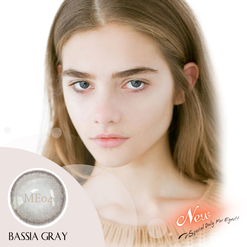 Bassia, серые линзы, мерцающие контактные линзы, хорошее качество, цветные контактные линзы, корейские контакты с большими глазами