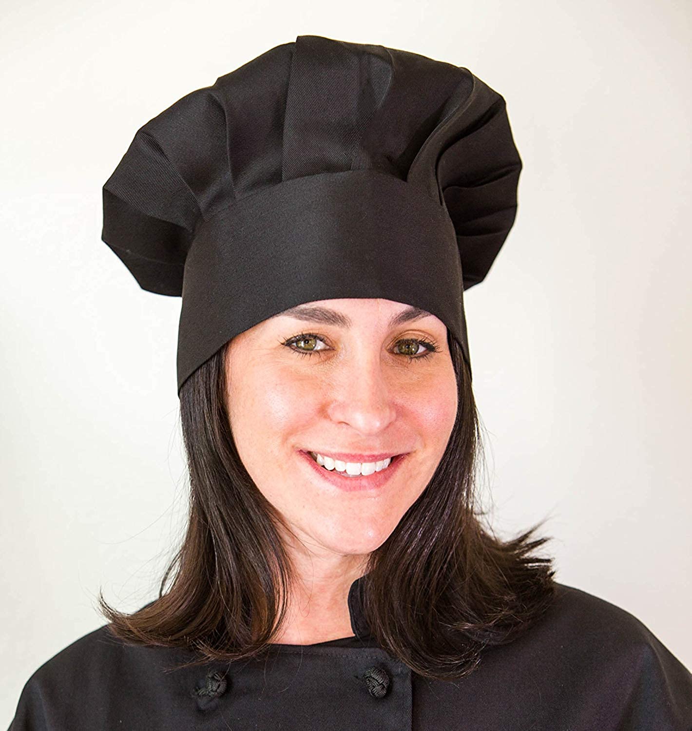 Personalized Custom Kitchen Chef Black Adjustable Cotton Stitchwork Cook Hat
