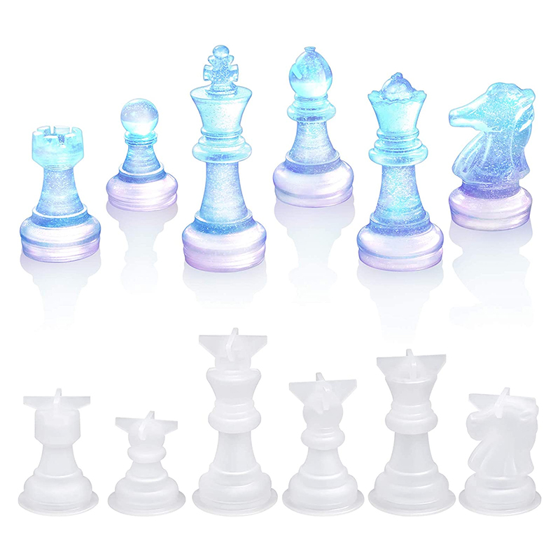 Factory wholesale 3D Resin Mold DIY Handmade Mould Chess Silicone Mold