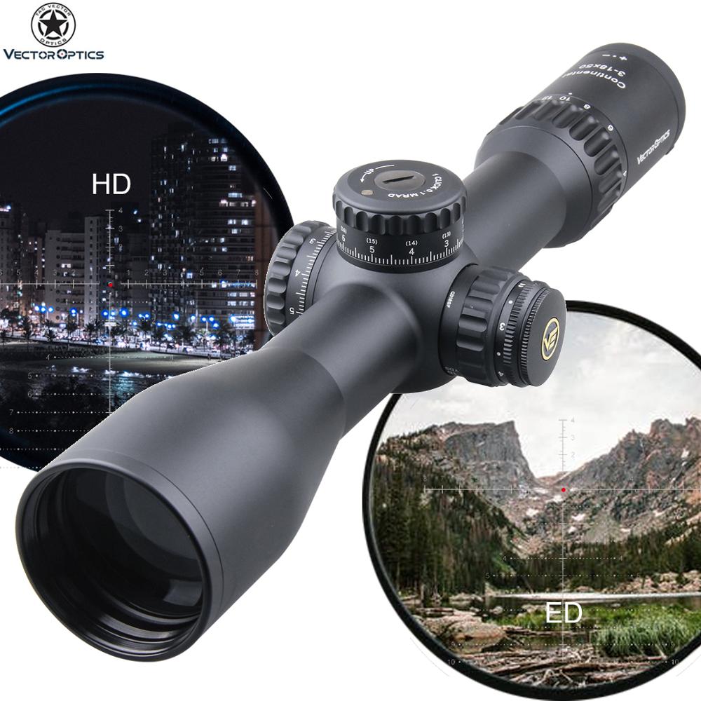 Тактические снайперские винтовочные прицелы Continental 3-18x50 ED HD 34 мм с нулевой остановкой FFP от Vector Optics
