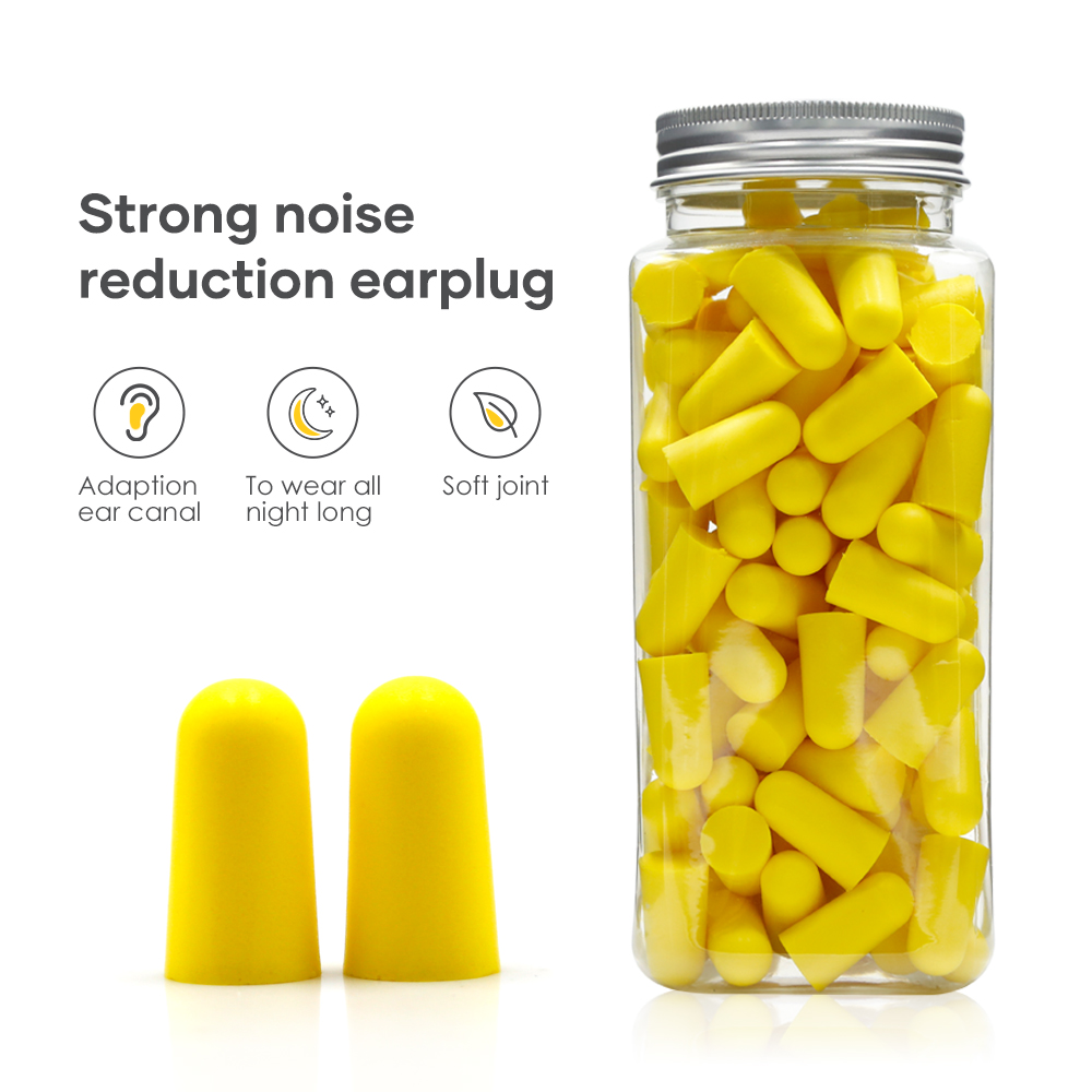 CE Disposable Noise Reduction Sleeping Industry Foam Earplugs