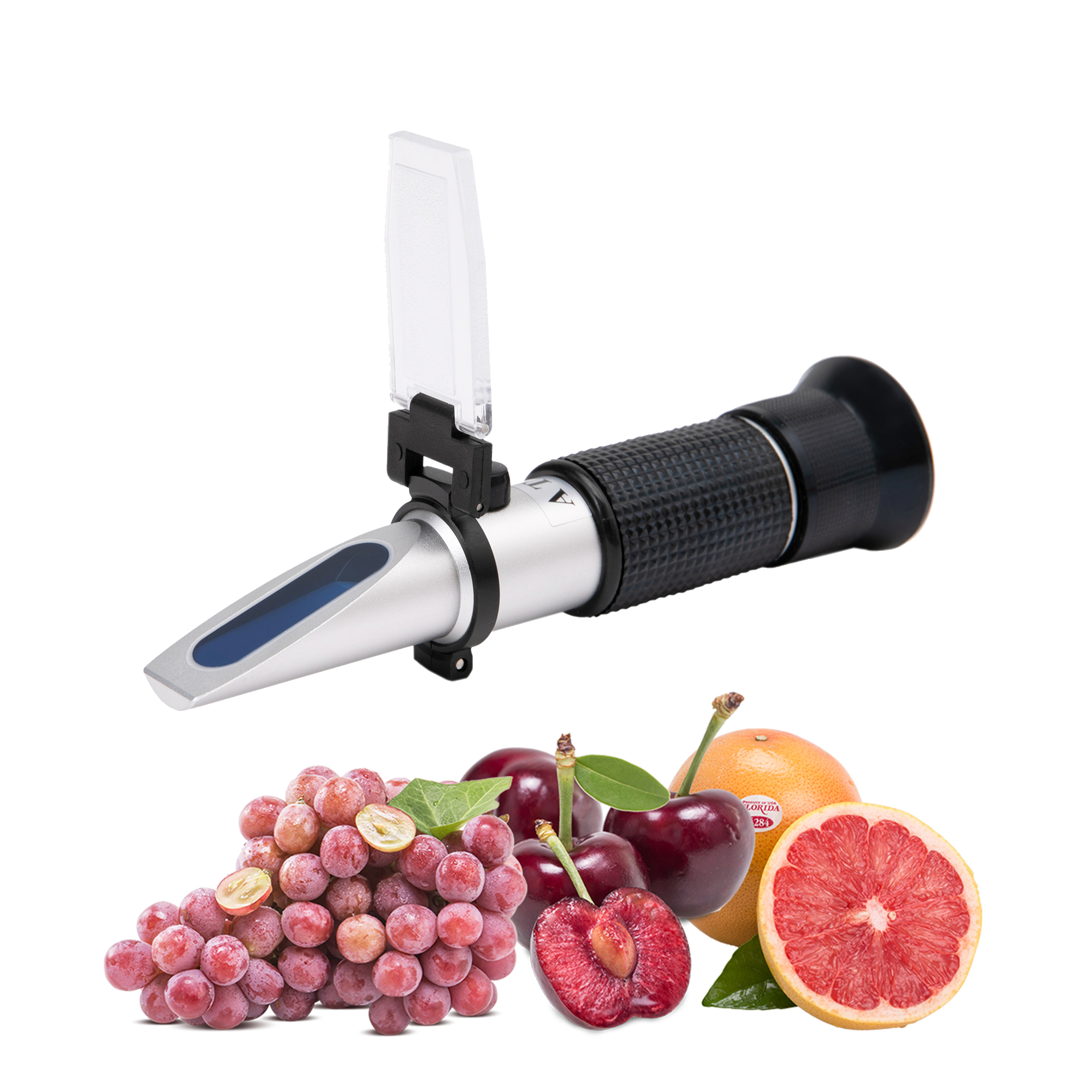 0-40% portable handheld aluminum fruit food cutting fluid concentration sugar tester refractometer brix sugar meter