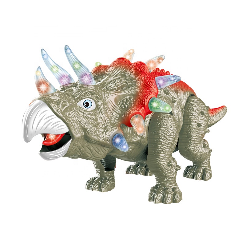 Battery operated kids electric dinosaur baby toys with light and sound