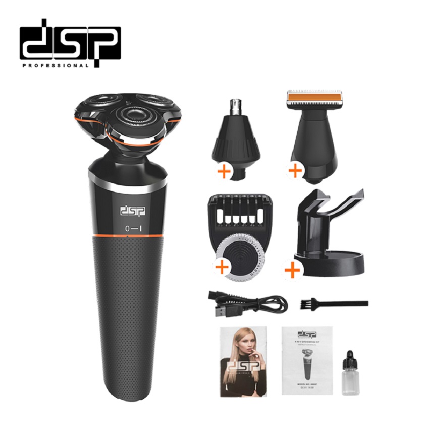 DSP USB перезаряжаемые водостойкая электрическая машинка для стрижки домашние тапочки для мужчин многофункциональный бритвенный триммер для носа, бритва для волос, набор