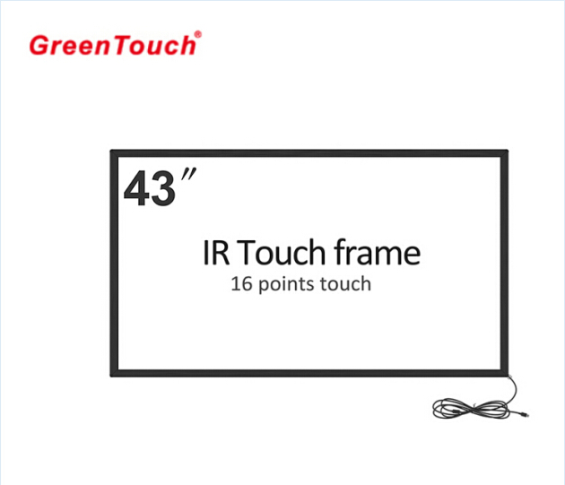GreenTouch, 16 точек касания, 43 дюйма, ИК сенсорная рамка, инфракрасная Мульти Сенсорная рамка для интерактивного киоска