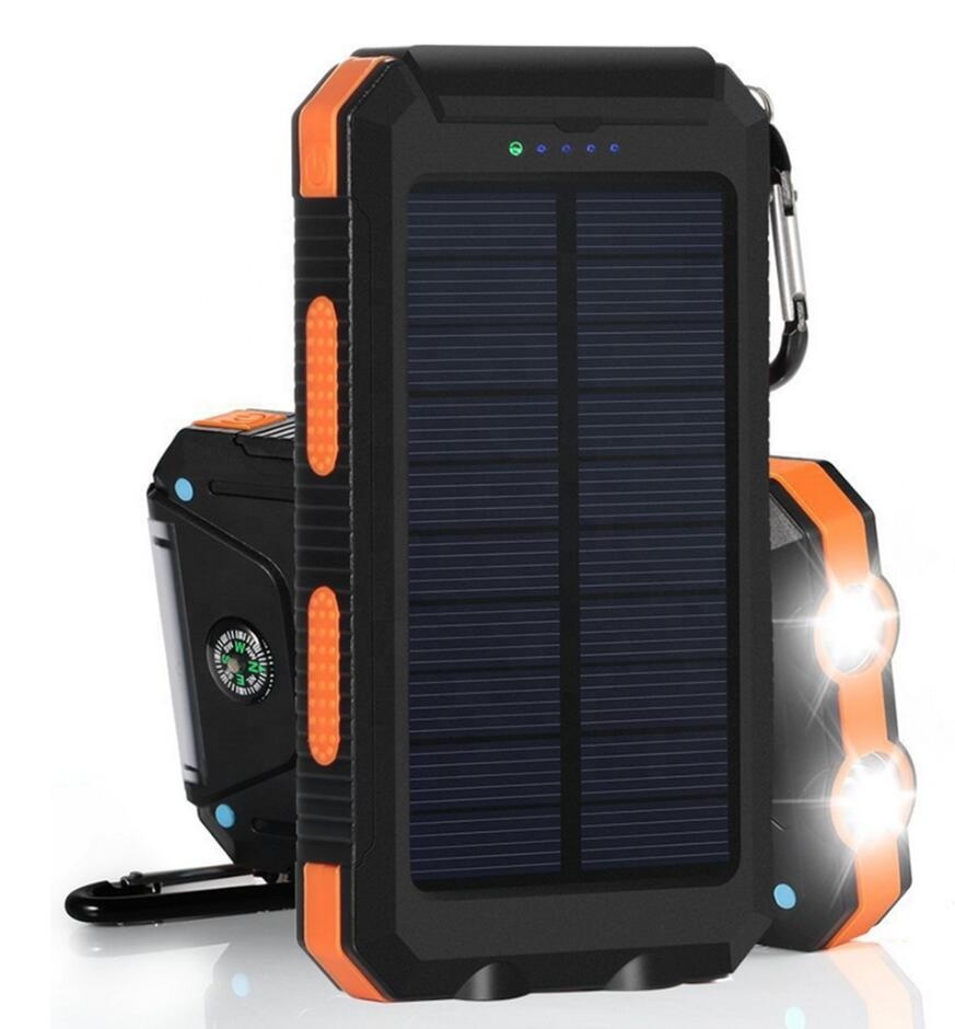 2020 водонепроницаемый IP68 Solar power bank 20000 мАч 10000 мАч 8000 мАч 6000 мАч, Dual USB портативное солнечное зарядное устройство для смартфонов