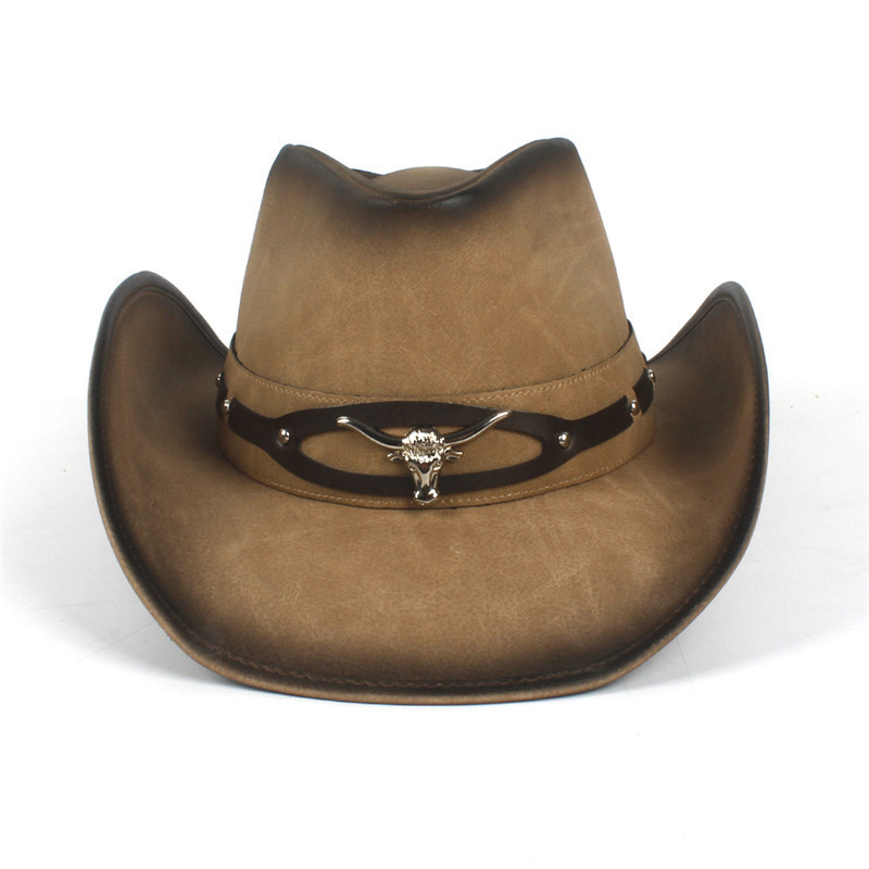 Unisex Vintage Western Style Jazz Panama Cowgirl Hat Felt Cowboy Hat for Headwear for Men and Women