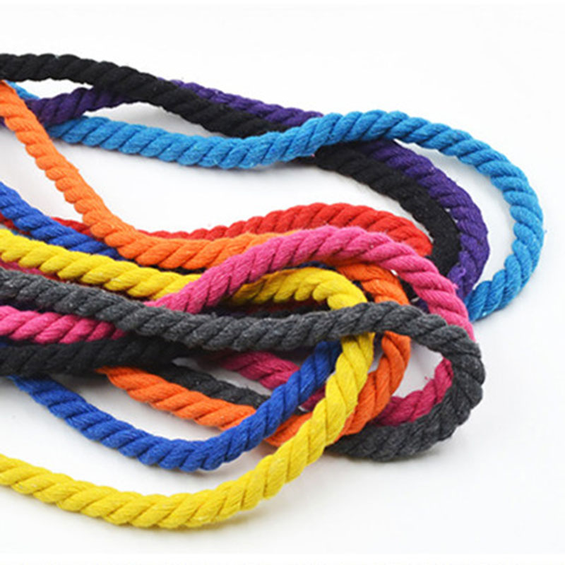 2mm 3mm size customize macrame braided cotton rope white colored cord for DIY
