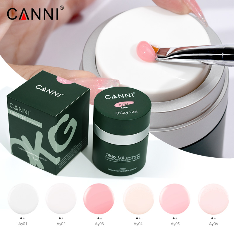 УФ-гель CANNI 30 г, принадлежности для наращивания ногтей, высококачественный новейший Гель-лак для безболезненного наращивания ногтей с воздушной откачкой, полигель-лак для ногтей