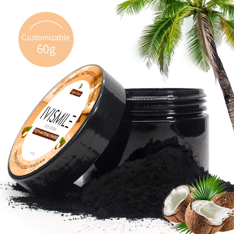 2020 IVISMILE Mint Flavor Teeth Whitening Coconut Charcoal Powder