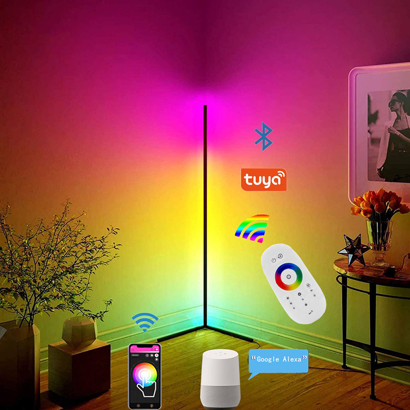 Прямая поставка, умные RGB светодиодные Угловые лампы, умное приложение RGB, угловые светодиодные напольные лампы для спальни