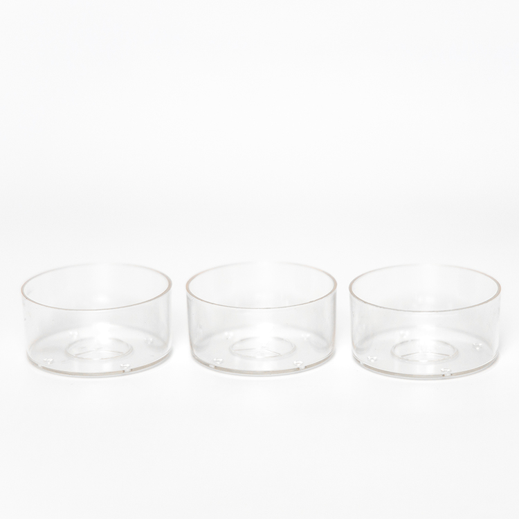 clear high quality polycarbonate plastic tealight candle holders