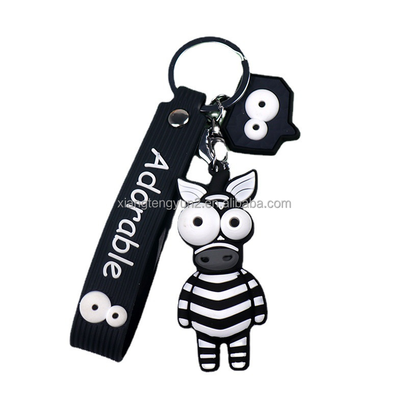 Custom 3d rubber keychains accessories rubber key chains soft pvc keychain soft rubber silicone keychain
