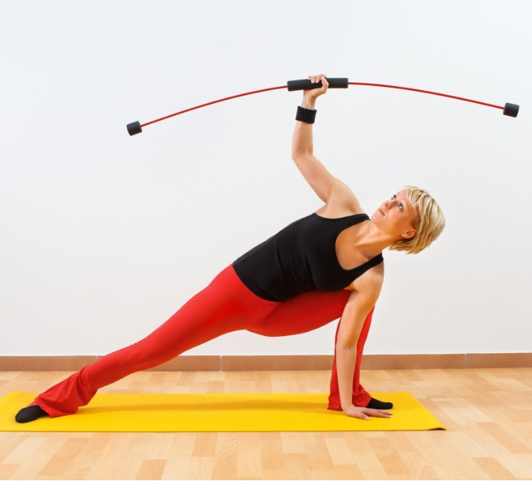 Amazon Wholesale Customized Gym Rubber Swing Portable Sports Fitness Flexi Bar For Exercise