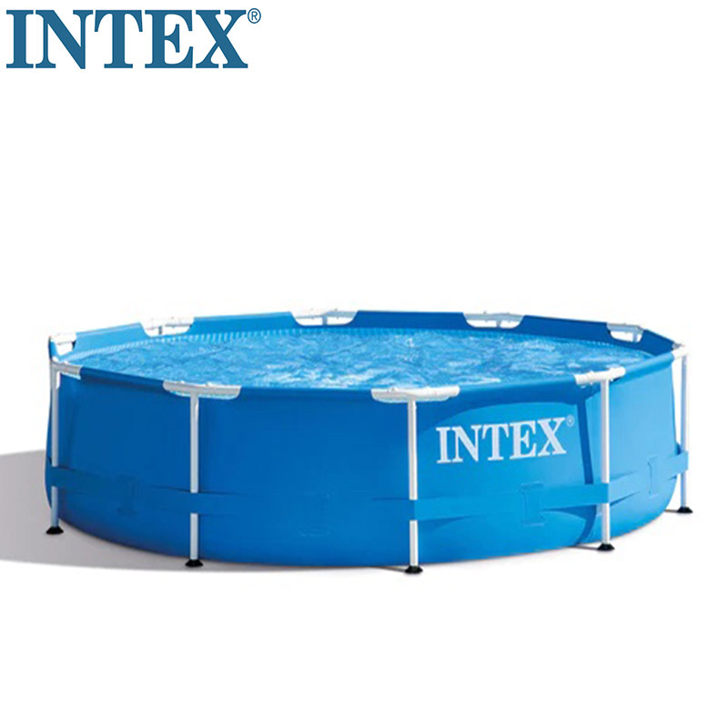 Бассейн с металлической рамой Intex 28200, 10X30 дюймов, семейный Круглый Бассейн со стальной наземной рамой Intex 28200