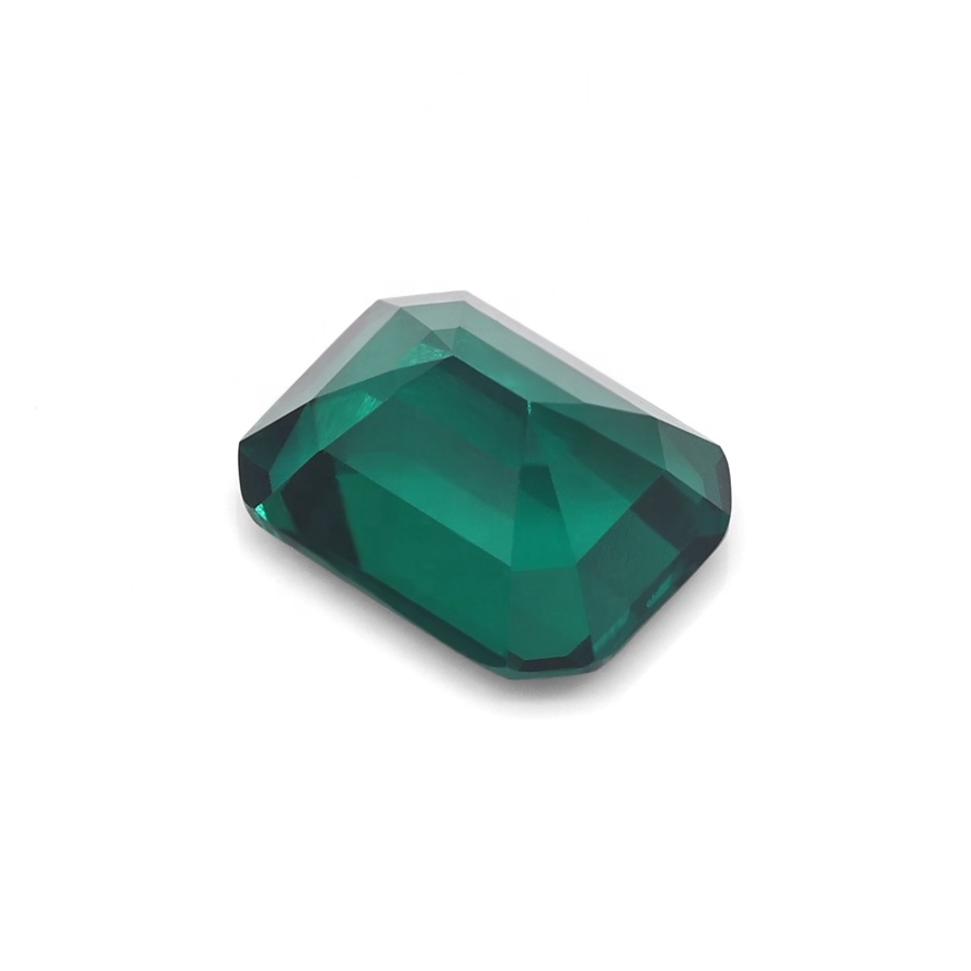 Goldstones Fancy Cut Lab Created Gemstones Stones High Quality Hydrothermal Zambian Emerald Stones