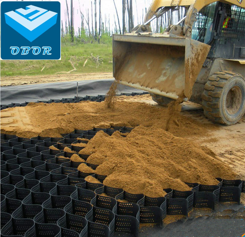 HDPE geocell geotech решетка для подпорных стен