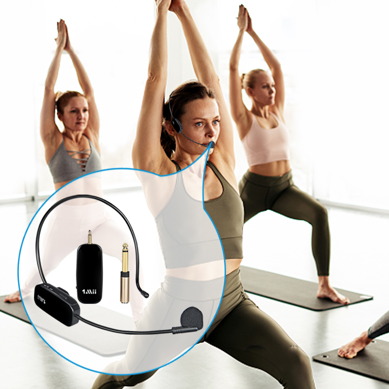 Pro Stereo Adapter Mic System Free Headset Voice Wireless Portable Condenser Microphone Fm Microfone Professional Cordless Mic