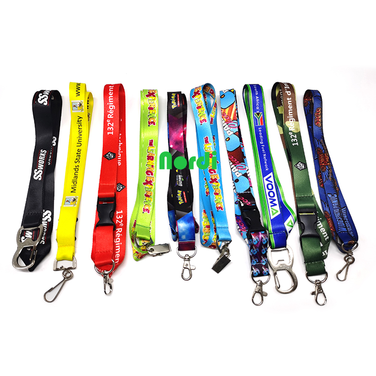 New Hot Selling Cheap Polyester Lanyards Custom Colorrful Embossing Printing Woven Lanyards
