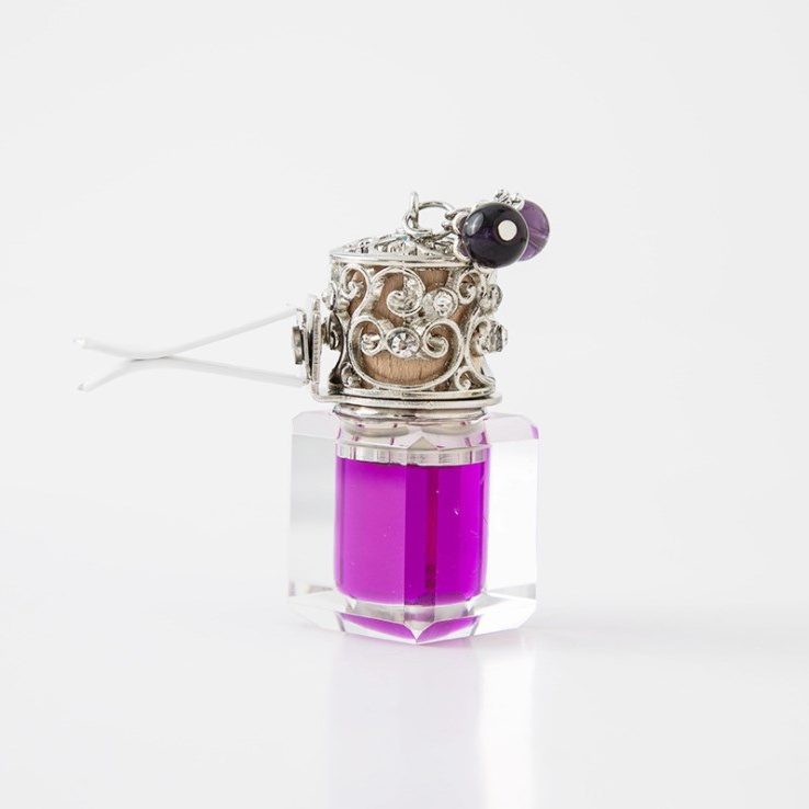 5ml/8ml Luxury Car Air Freshener Diffuser Glass Bottle Clear Crystal Empty Hanging Car Perfume Bottle
