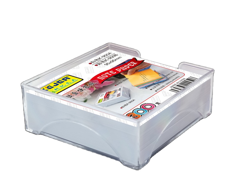 Solid Eco-friendly Memo Box with 300pcs Square Loose Leaf Memo Pads 90*90mm Size