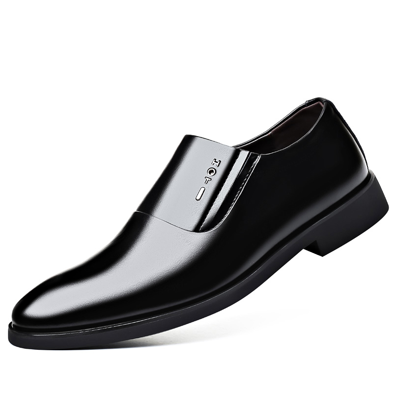 New Business Black Brown men office pu leather shoes