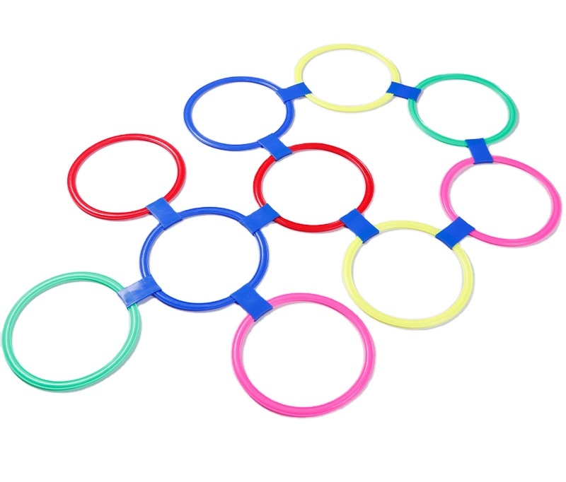 Children's Outdoor Hopscotch Ring Jumping Game Kids Indoor Sense System Training Jump Hoops Toy Game