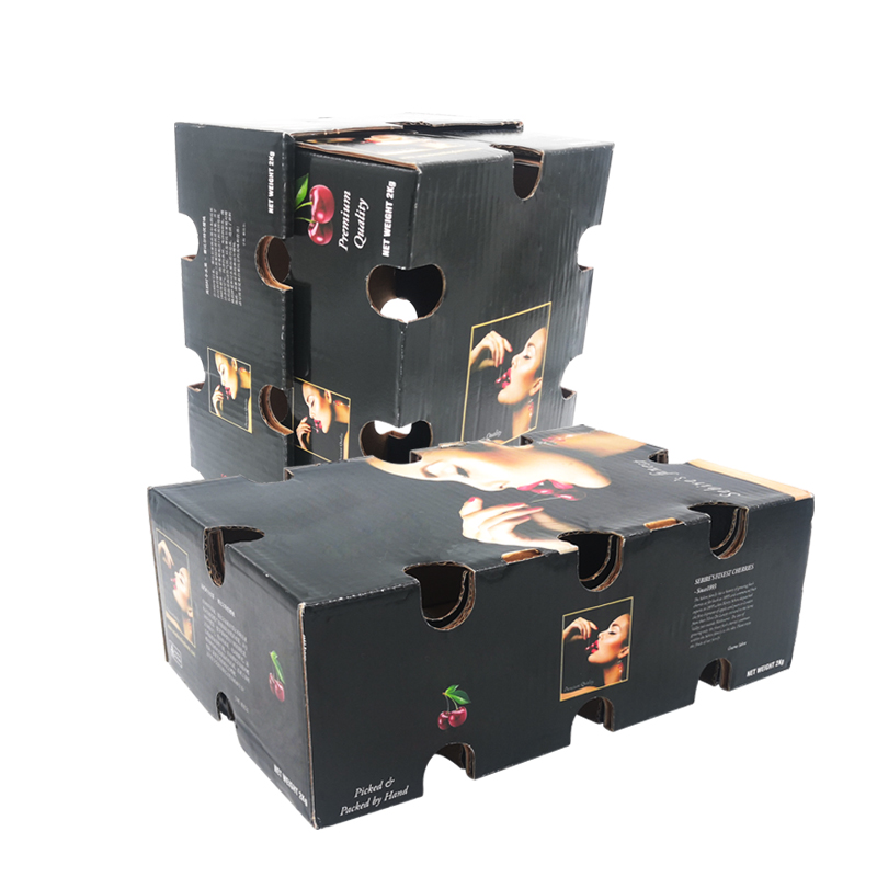 Carton Salad Kraft paper fresh fruit Cardboard Fruit and Vegetable Custom Wholesale Takeaway Dry box Design Corrugated Packaging