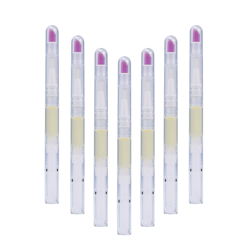 new arrival 1.5ml 2ml 3ml empty cuticle oil twist pen with quartz nail file and brush applicator