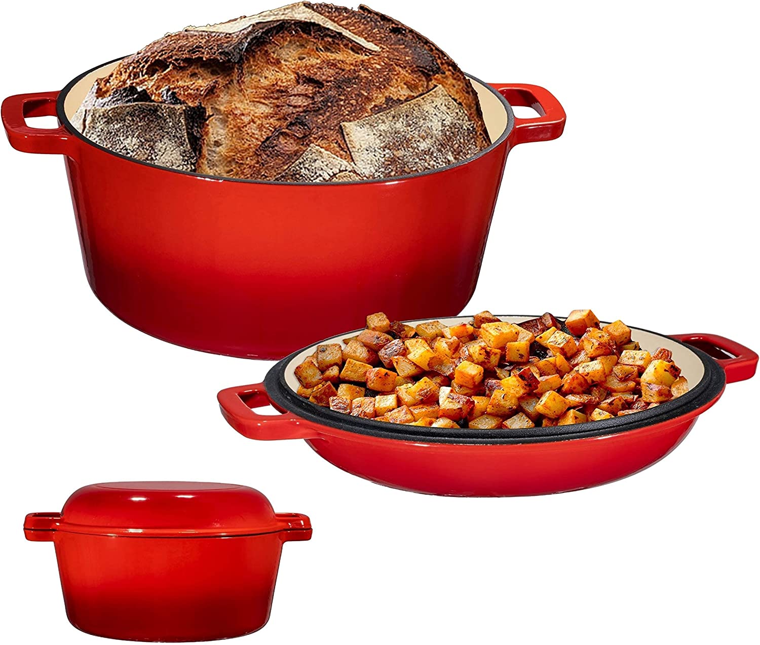 Голландская духовка, чугунная кастрюля, кухонная утварь, кастрюля, эмалированная, антипригарная Кастрюля