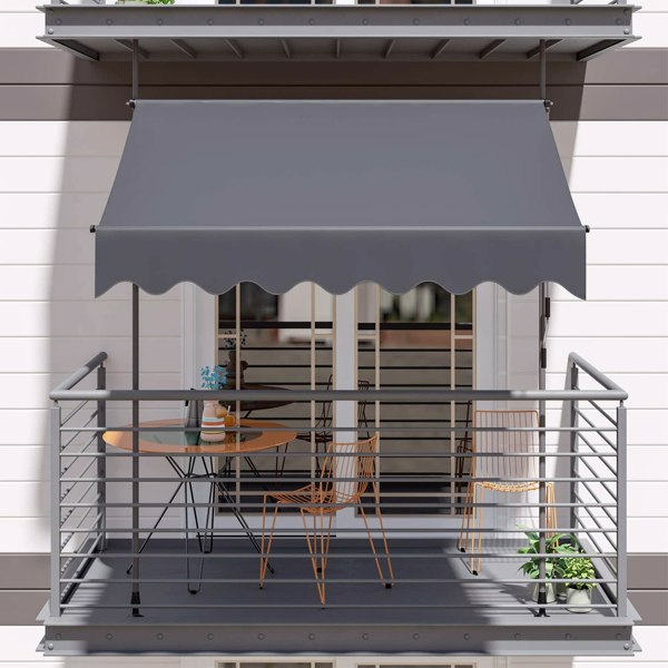 Support awning dark gray awning